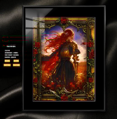 【週邊】阿喵畫社－破敗薔薇 經典款式精裱畫 裝飾畫3