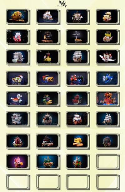 【海賊王】M4工作室－全員船系列 第三十一彈 雷歐海賊船 撒謊蘭度號4