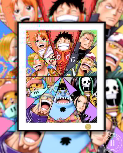 【週邊】H2工作室-草帽團 海賊王路飛索隆山治娜美喬巴裝飾畫1