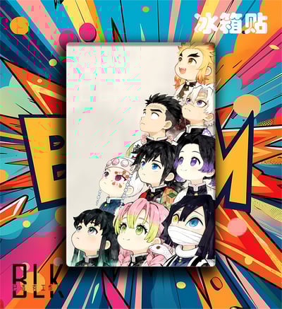 【週邊】巴洛克－鬼滅之刃 仰頭九柱 裝飾畫&冰箱貼5