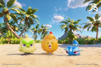 【寶可夢】精寶工作室 JB Studio－圖鑑系列 風波御三家1