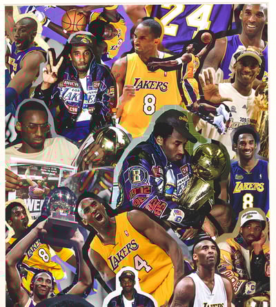 【週邊】H2工作室-科比布萊恩 NBA湖人隊小飛俠黑曼巴科比裝飾畫4