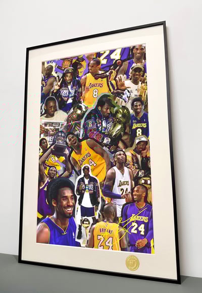 【週邊】H2工作室-科比布萊恩 NBA湖人隊小飛俠黑曼巴科比裝飾畫3