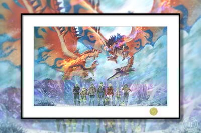 【週邊】H2工作室－魔物獵人物語3 命運雙龍 艾蓮娜 裝飾畫1