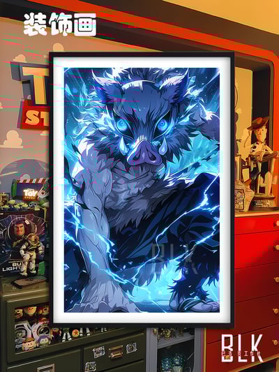 【週邊】巴洛克-閃光伊之助鬼滅九小隻鬼滅之刃無限城篇Inosuke炭治郎炎柱動漫裝飾畫1