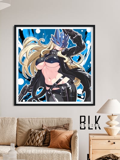 【週邊】巴洛克－數碼寶貝 貝爾斯塔獸 裝飾畫 & 冰箱貼2