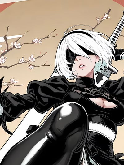 【週邊】星空工作室－尼爾 和風 2B 裝飾畫4