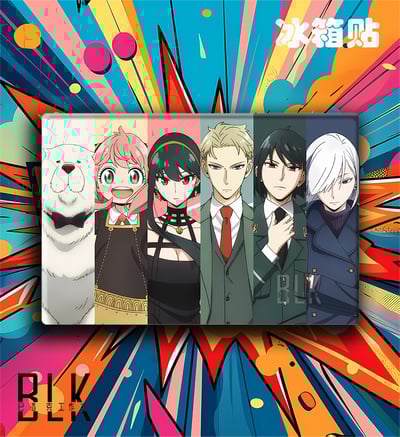 【週邊】巴洛克－SPY×FAMILY 間諜家家酒全員 裝飾畫&冰箱貼5