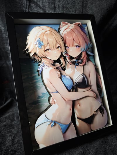 【週邊】泥棒貓工作室-極簡立體裝飾畫 D9-001 螢&珊瑚宮心海3