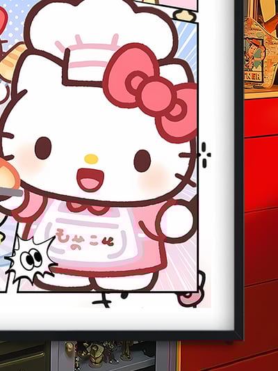 【週邊】巴洛克－Hello Kitty 漫格kitty 裝飾畫&冰箱貼3