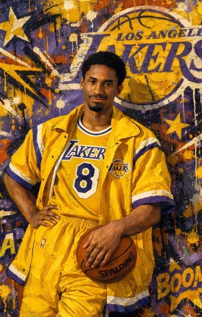 【週邊】H2工作室－爆炸頭科比 裝飾畫3