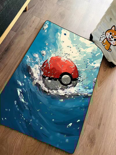 【周邊】千鳥社-精靈球寶可夢pokemon地毯夏日清涼床邊書房臥室6