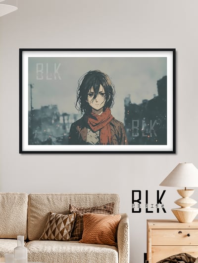 【週邊】巴洛克－進擊的巨人 雨中三笠 裝飾畫＆冰箱貼4