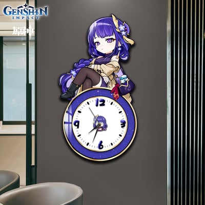 【週邊】阿喵畫社－原神 雷神 鐘錶裝飾畫4