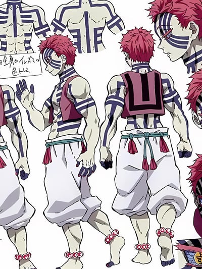 【週邊】星空工作室－鬼滅之刃 猗窩座 設定稿 裝飾畫3