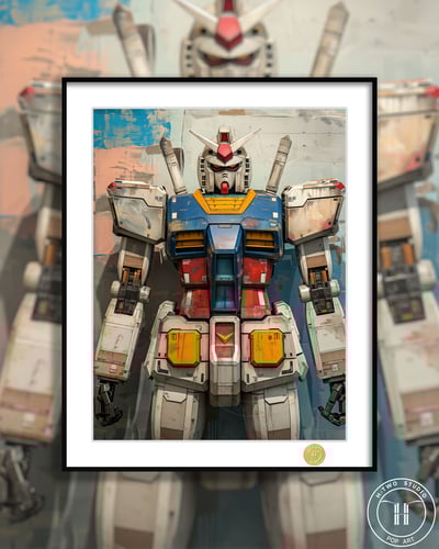 【週邊】H2工作室－機動戰士鋼彈 RX-78 塗鴉款高達 裝飾畫1