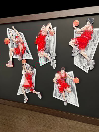 【週邊】萌萌匠-灌籃高手冰箱貼 3D立體湘北五虎磁貼3