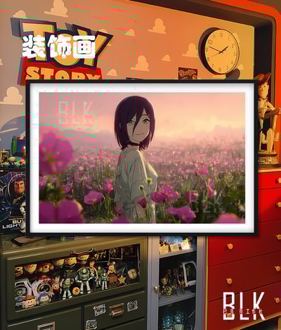 【週邊】巴洛克－鏈鋸人 花叢蕾塞 裝飾畫&冰箱貼1