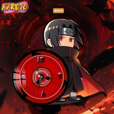 【週邊】阿喵畫社-鼬神血輪眼橫版鐘錶1