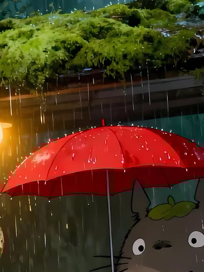 【週邊】星空工作室－宮崎駿 雨夜龍貓 裝飾畫4