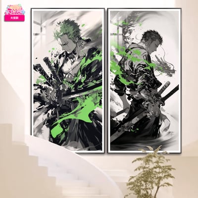 【週邊】阿喵畫社-雙影墨龍 索隆組合2