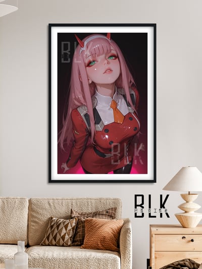 【週邊】巴洛克－DARLING in the FRANXX 仰頭零二 裝飾畫&冰箱貼4