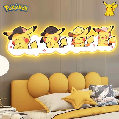 【週邊】阿喵畫社-帽子皮卡丘燈帶畫3