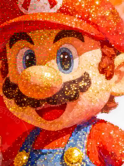 【週邊】星空工作室－金色馬里奧A/B版 裝飾畫6