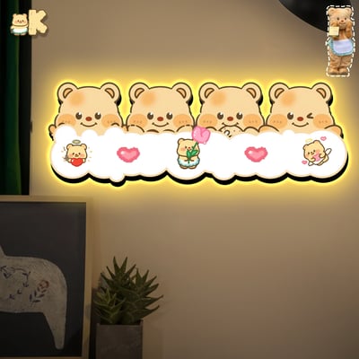 【週邊】阿喵畫社-奶油小熊燈帶畫4