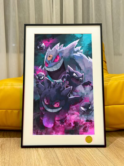 【週邊】星空工作室－寶可夢 耿鬼家族 裝飾畫1