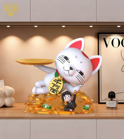 【膽大黨】金運-studio－高速婆婆 招財托盤擺件1