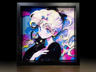 【週邊】萌萌匠-美少女戰士水冰月3D立體畫 第二彈1