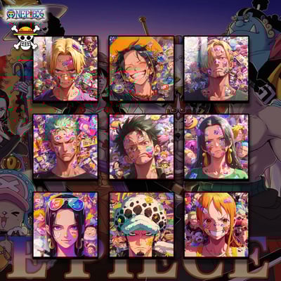 【週邊】阿喵畫社-海賊王大頭貼九宮格1