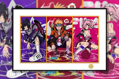 【週邊】H2工作室－火影忍者 嘻哈三人組 裝飾畫1