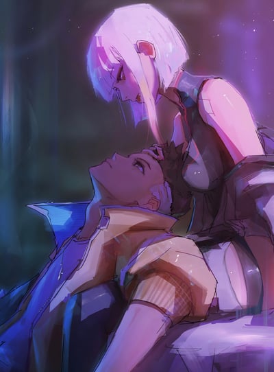 【週邊】H2工作室－賽博龐克 邊緣行者 露西大衛 裝飾畫3