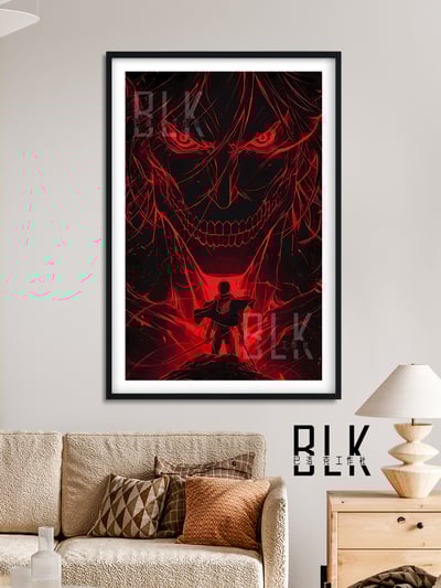 【週邊】巴洛克－進擊的巨人 艾倫巨人 裝飾畫 & 冰箱貼5