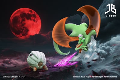 【寶可夢】精寶工作室 JB Studio-圖鑑系列 進化組 寶貝龍 甲殼龍 暴飛龍2