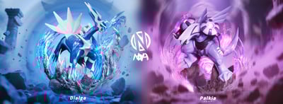 【寶可夢】NOVA-神獸輕雕像系列 帝牙盧卡·帕路奇亞1