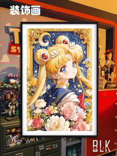 【週邊】巴洛克－美少女戰士 花園水兵月 裝飾畫&冰箱貼1