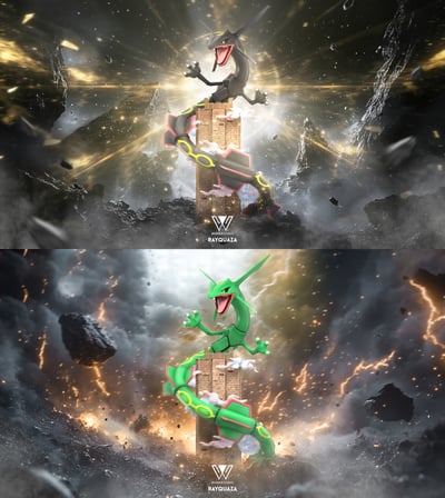 【寶可夢】玩得Wonder studio-普通豐源三神 裂空坐1