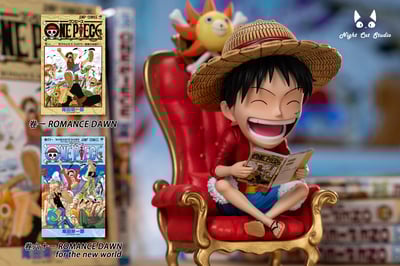 【海賊王】夜貓工作室 Night Cat Studio-看書路飛1