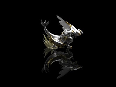 【寶可夢】壹只鉛筆-Mega 烈咬陸鯊 白衣竹蘭配色3