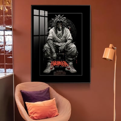 【週邊】橘子工作室－鬼滅之刃 黑死牟 藝術海報 裝飾畫3