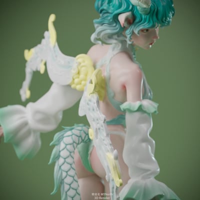 【原創授權】明岩北 MYNorth-山海 白澤（白模）4