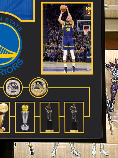 【週邊】星空工作室－史蒂芬·柯瑞 球衣版畫 裝飾畫4