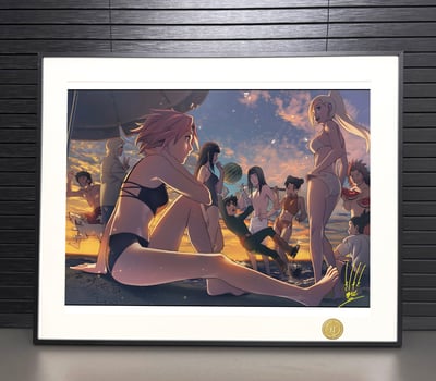 【週邊】H2工作室－火影忍者 沙灘12小強 裝飾畫2