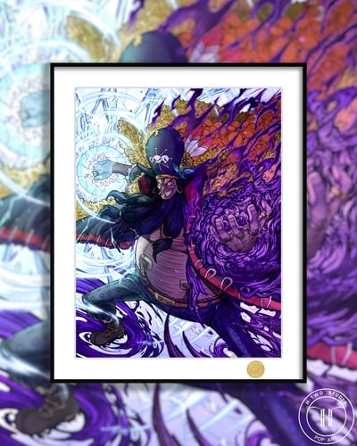 【週邊】H2工作室-黑鬍子 海賊王馬歇爾D蒂奇四皇洛克斯動漫二次元裝飾畫1