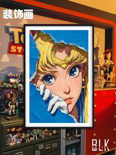 【週邊】巴洛克－美少女戰士 月野兔 裝飾畫1