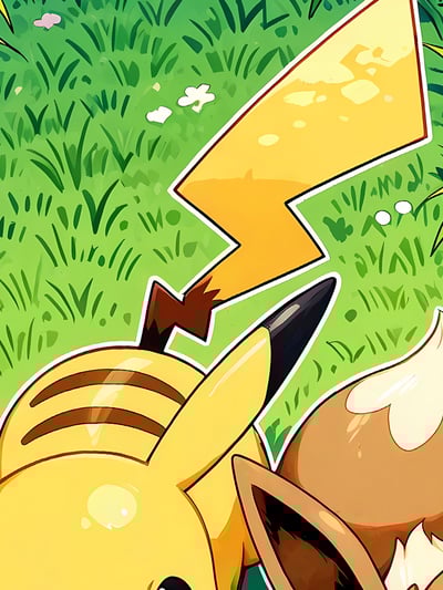 【週邊】星空工作室－寶可夢 伊布皮卡丘  裝飾畫4