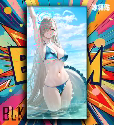 【週邊】巴洛克－蔚藍檔案 泳圈明日奈 裝飾畫&冰箱貼3
